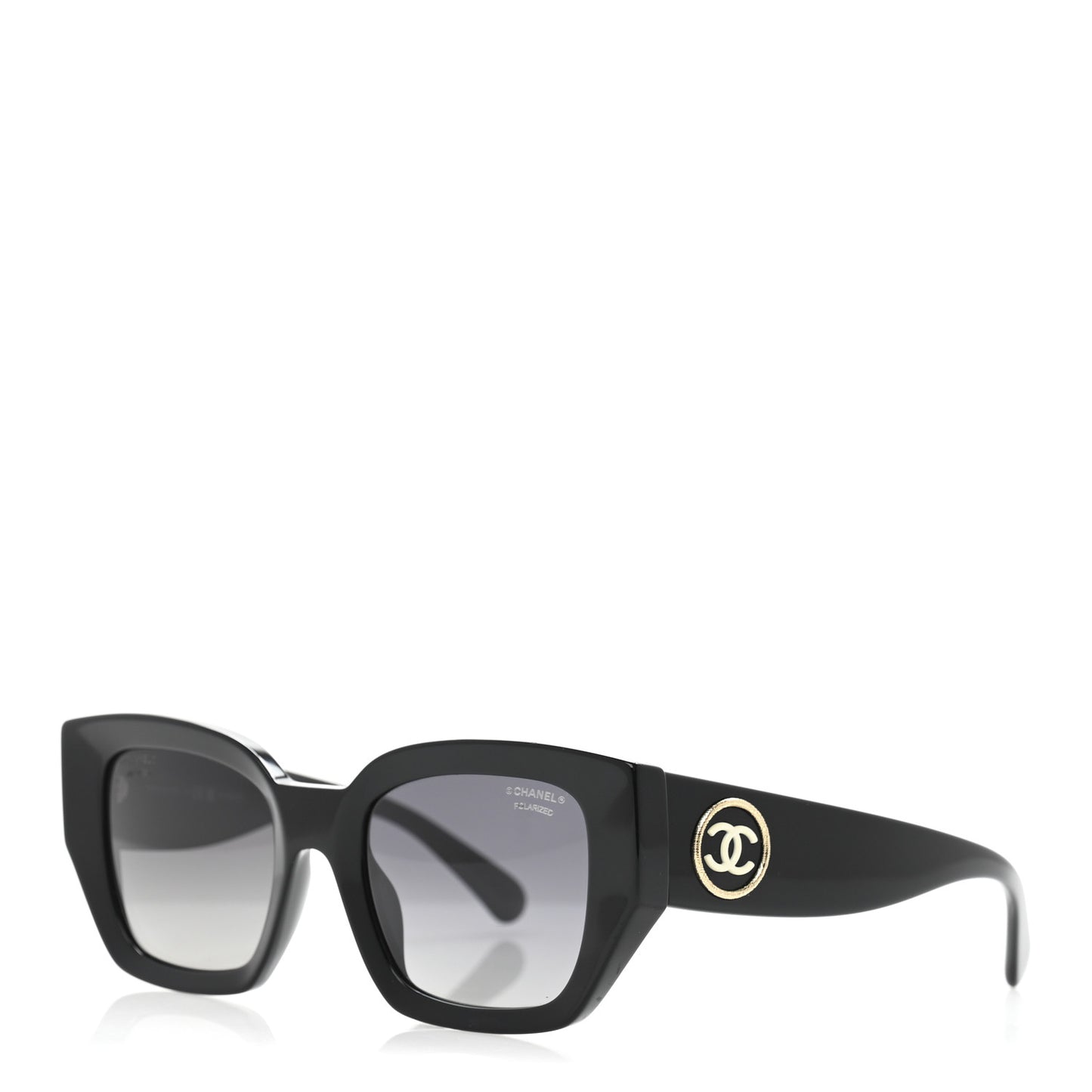 Acetate Polarized Square Sunglasses 5506 Black