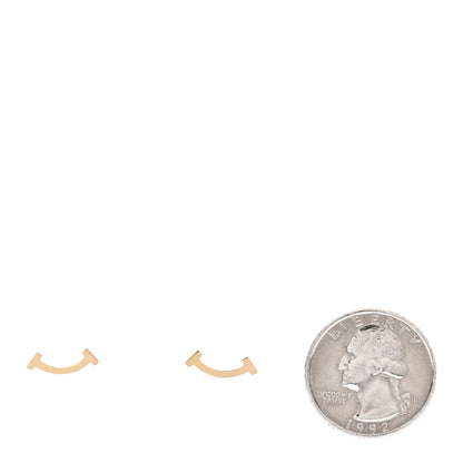 Tiffany 18K Yellow Gold T Smile Stud Earrings 2 of 6