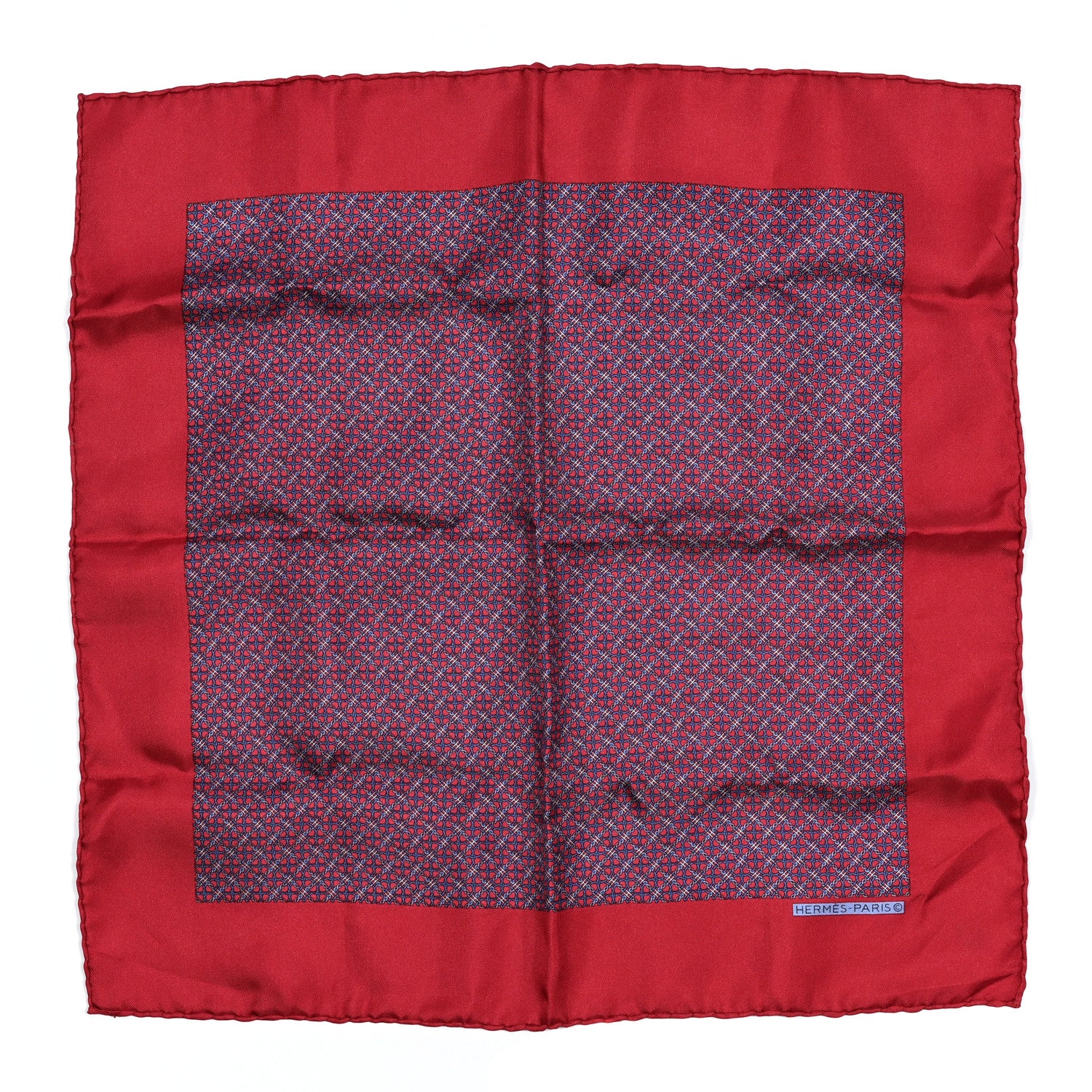 Hermes Silk Pocket Square Scarf 1 of 4