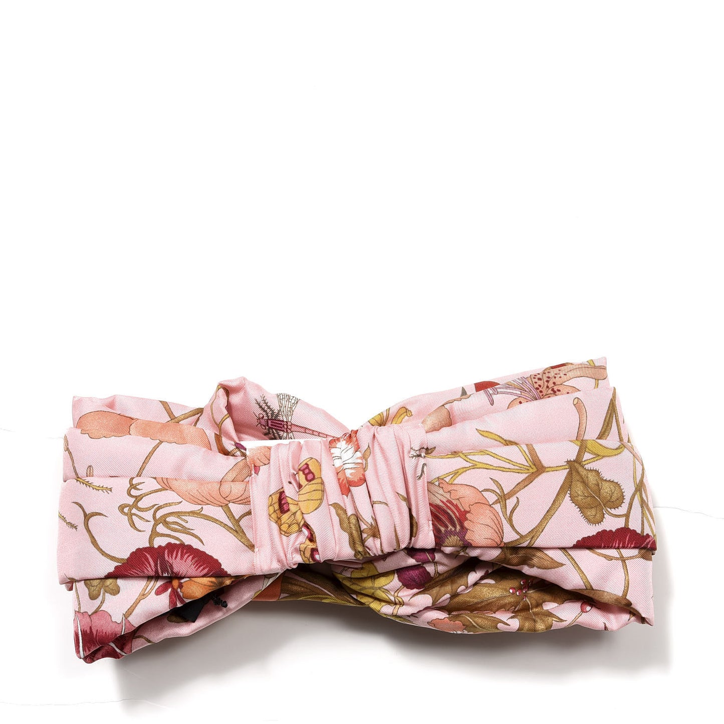 Silk Flora Print Headband M Pink