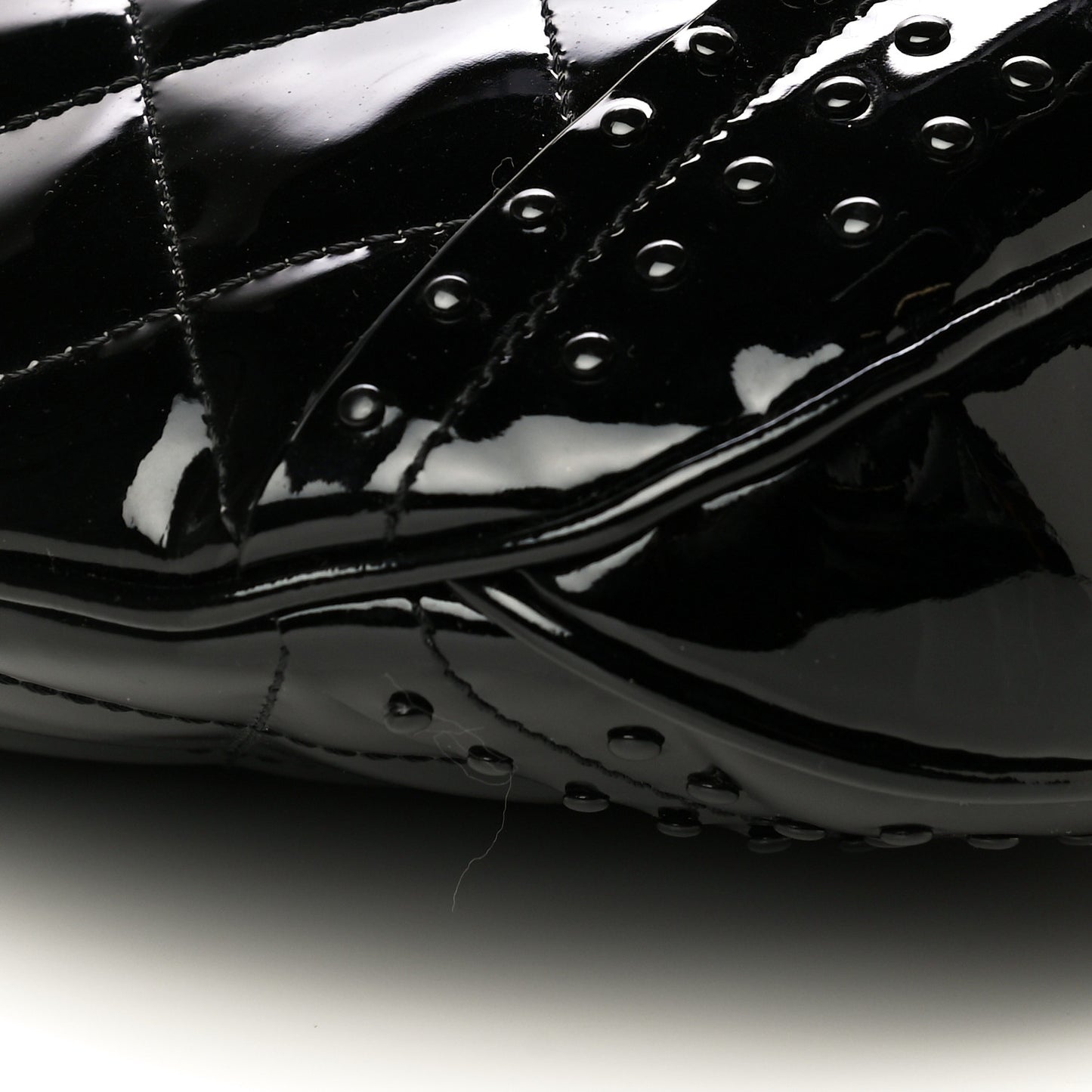 Patent Quilted Brook Hobo Black