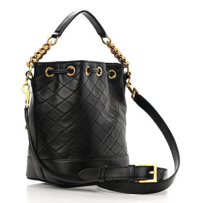 Saint Laurent Lambskin Quilted Small Emmanuelle Bucket Bag Black 3 of 10