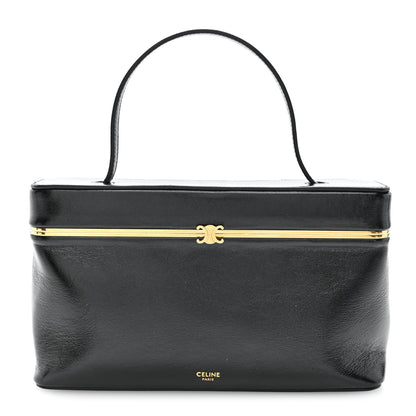 Celine Glossy Lambskin Vanity Frame Rectangle Bag Black 1 of 10
