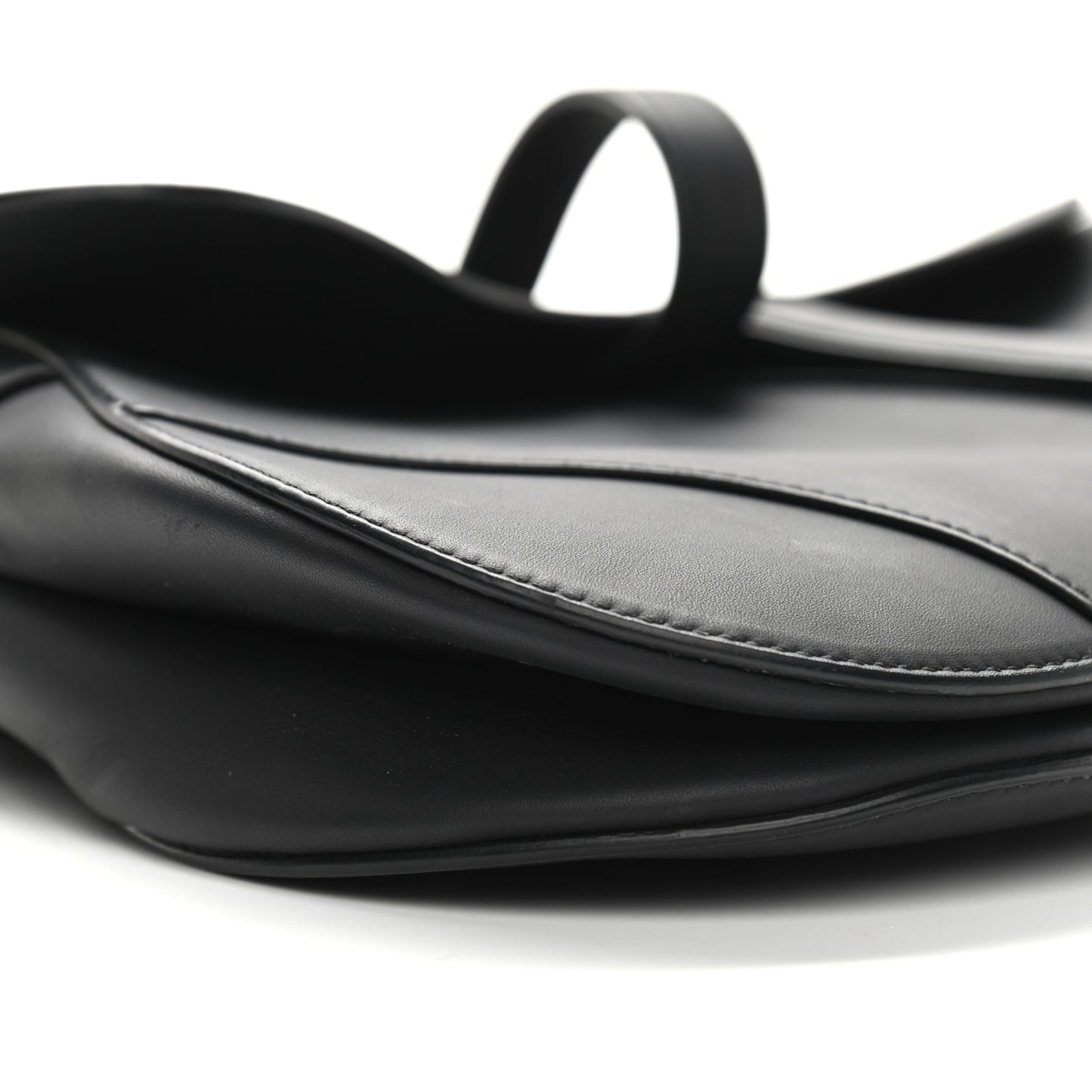 Ultra Matte Calfskin Saddle Bag Black