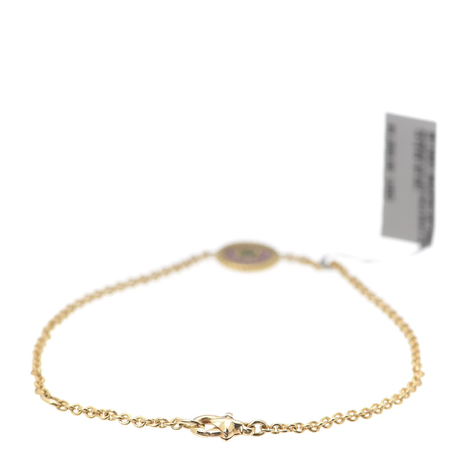 David Yurman 18K Yellow Gold Pink Yellow Sapphire Tsavorite Collectibles Rainbow Bracelet 3 of 5
