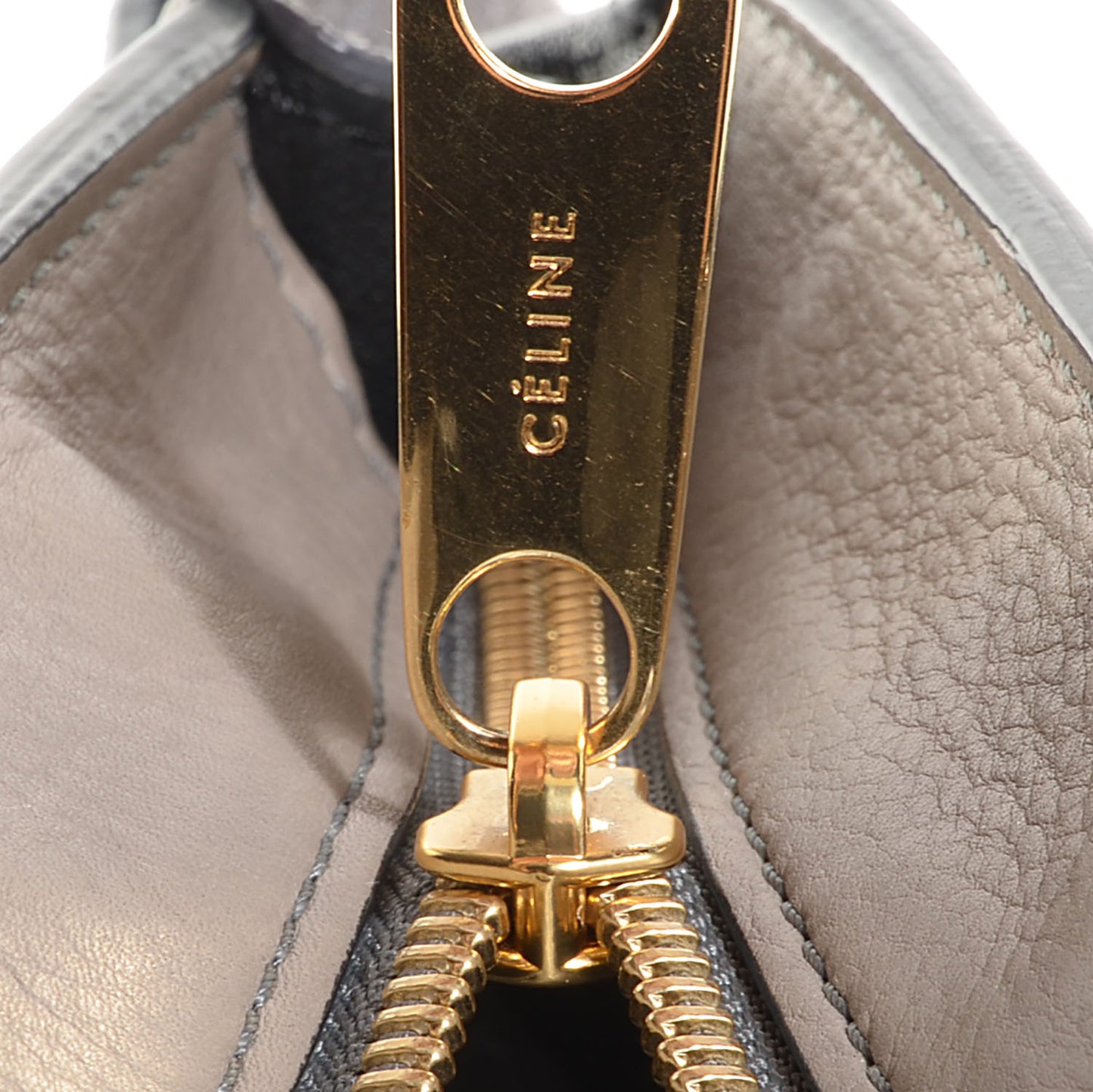 Calfskin Suede Large Trapeze Smoke