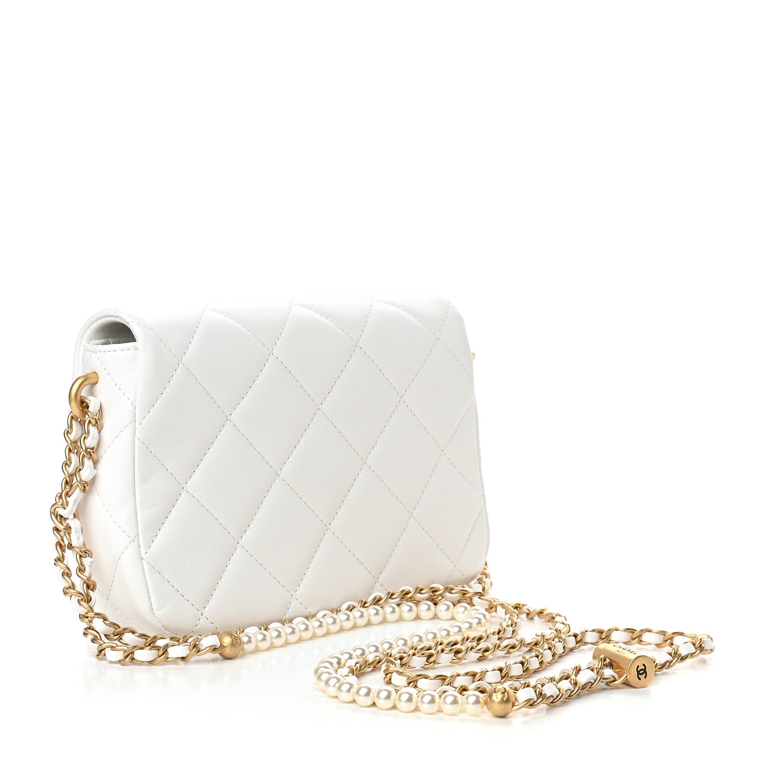 Chanel Lambskin Quilted Mini My Perfect Flap White 2 of 9