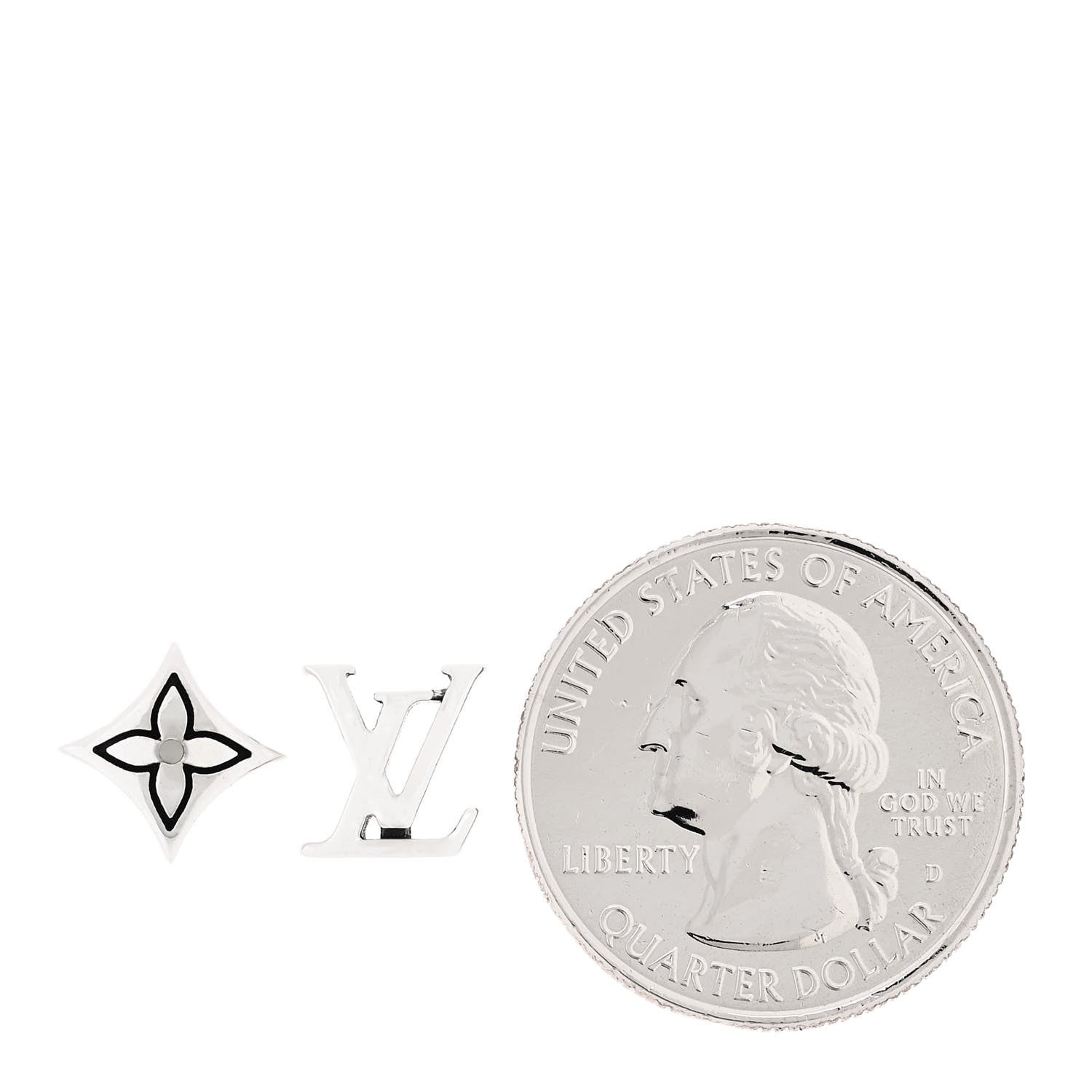 Louis Vuitton Sterling Silver Mens Sailor Stud Earrings 2 of 5