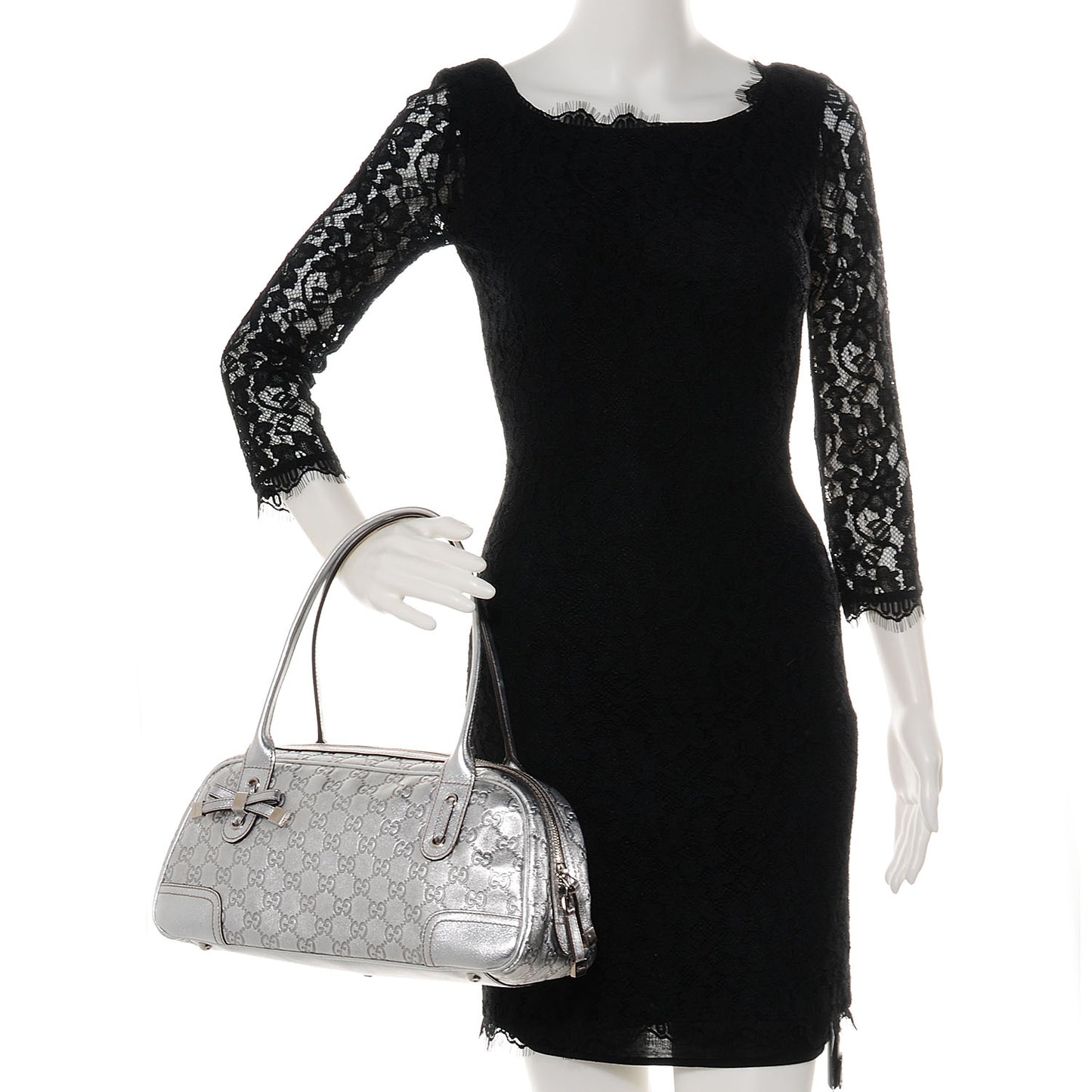 Guccissima Princy Satchel Silver