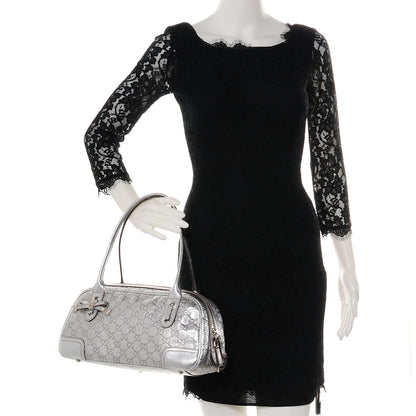 Gucci Guccissima Princy Satchel Silver 2 of 7