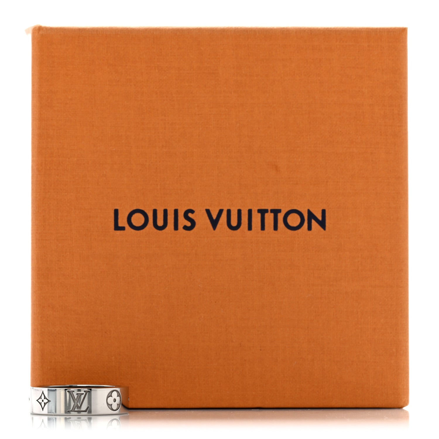 Louis Vuitton Brass Monogram Mosaic Ring M Silver 5 of 5