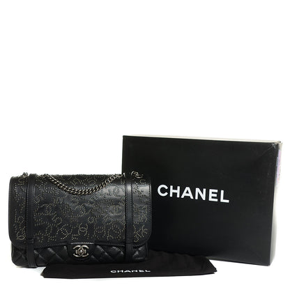 Chanel Studded Calfskin Lambskin Paris Dallas Flap Black 5 of 9
