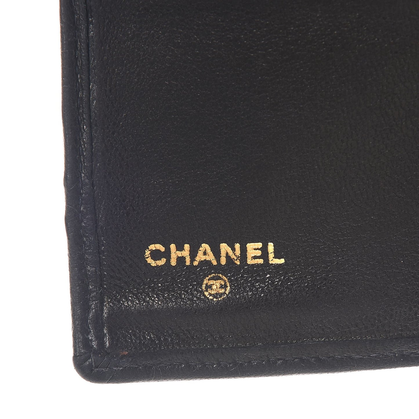 Lambskin Diamond Stitched French Wallet Black
