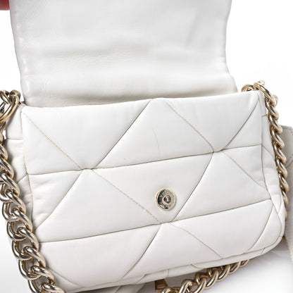 Prada Nappa Re-Nylon Triangle Quilted Patchwork System Flap Shoulder Bag White 12 of 12