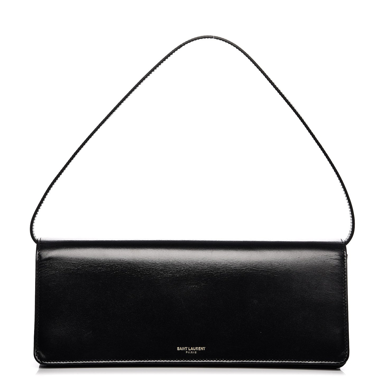 Smooth Calfskin Medium Marquage Clutch Black