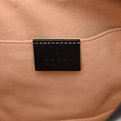 Gucci Calfskin Matelasse Mini GG Marmont Chain Shoulder Bag Black 6 of 10