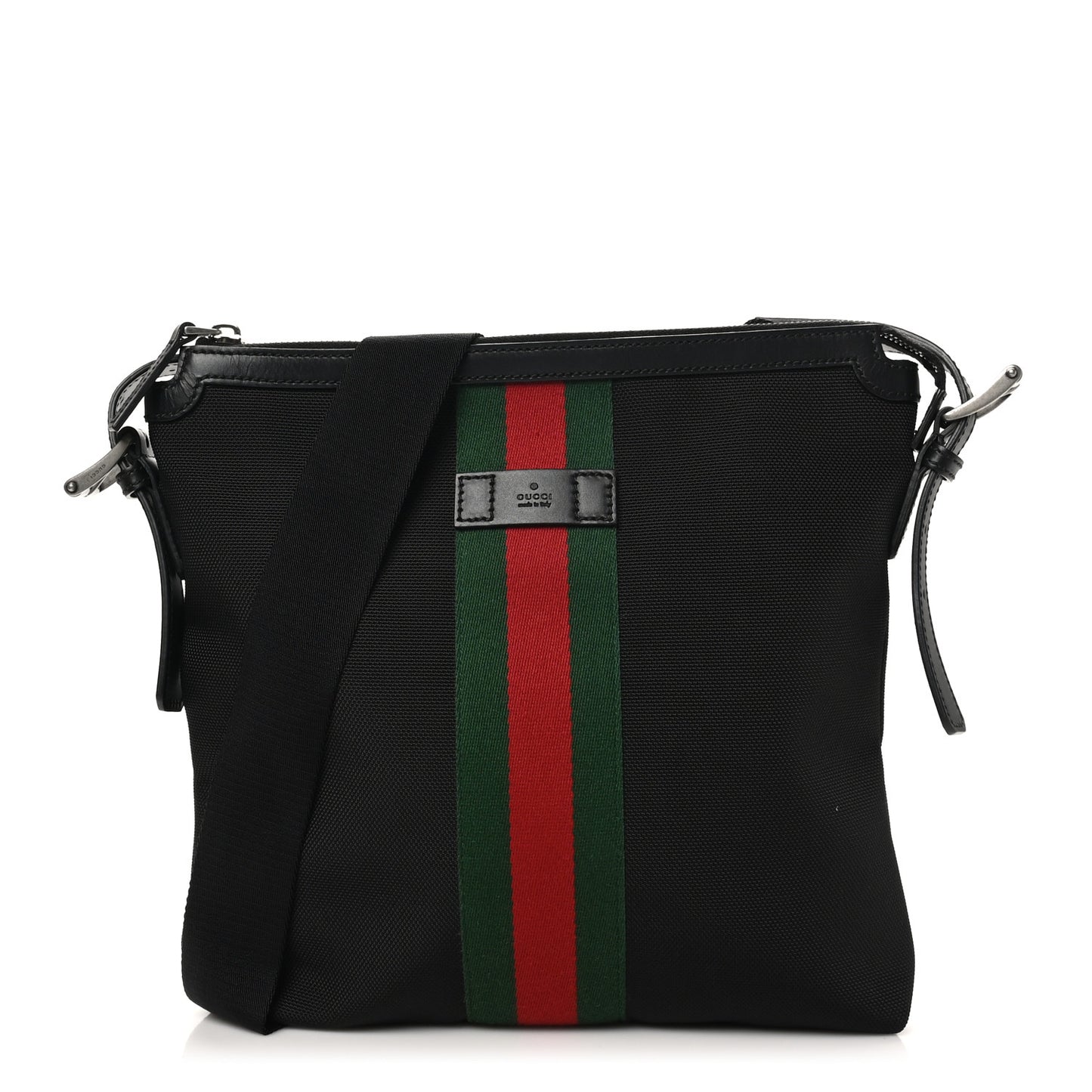 Techno Canvas Web Messenger Bag Black