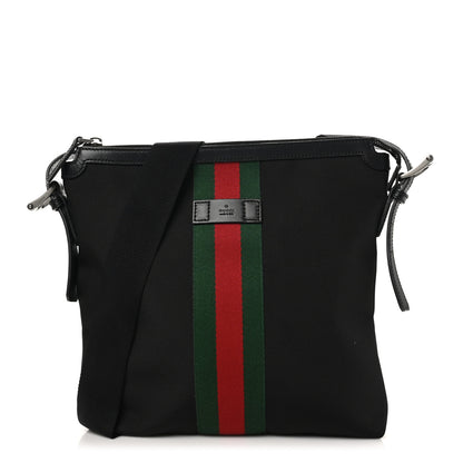 Gucci Techno Canvas Web Messenger Bag Black 1 of 10