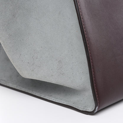 Celine Calfskin Suede Large Tri-Color Trapeze Dark Grey 10 of 17