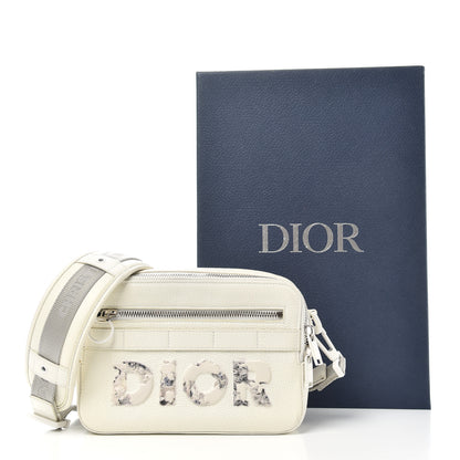 Christian Dior X DANIEL ARSHAM Grained Calfskin Safari Messenger Bag White 11 of 11