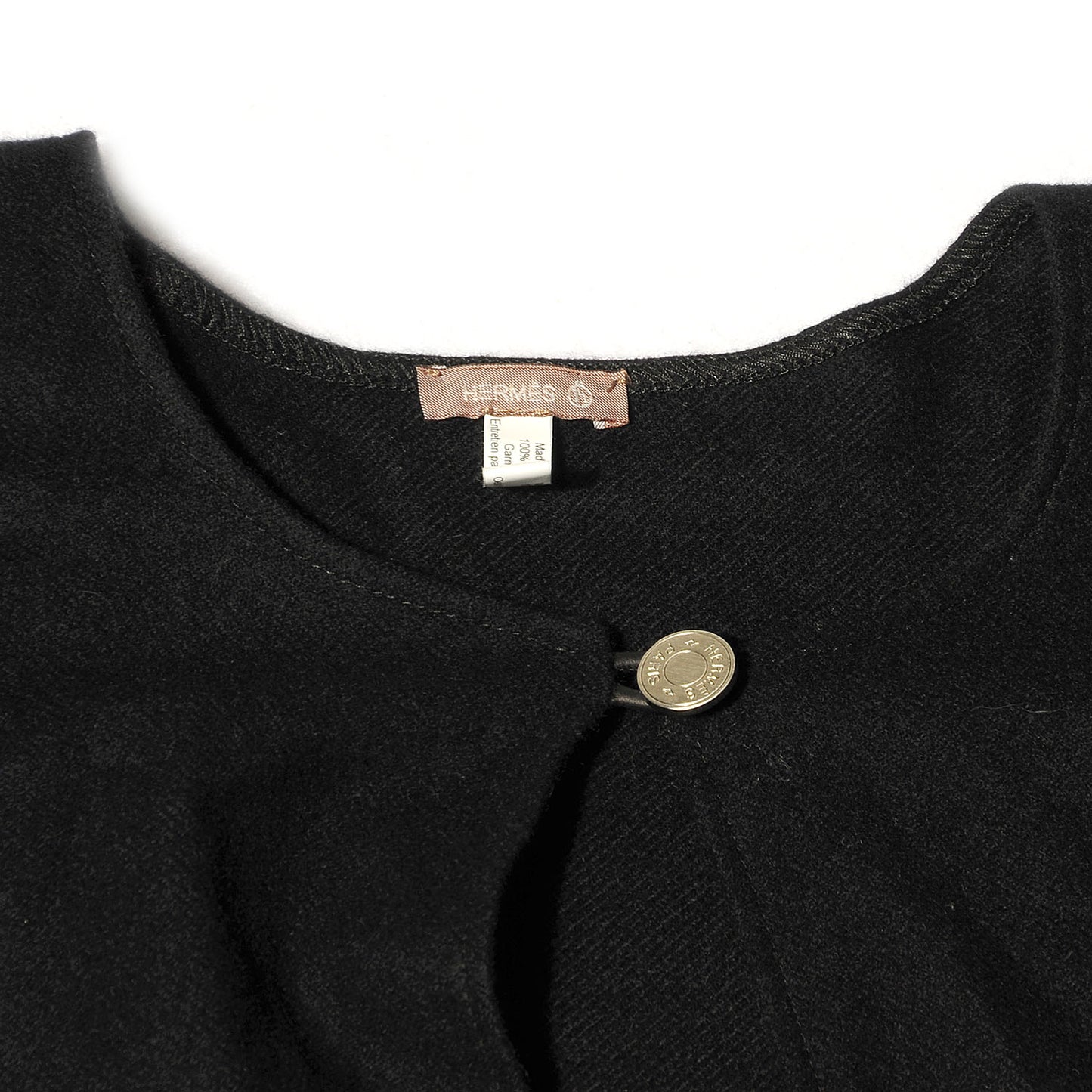 Cashmere Swift Petit H Poncho Black Rubis