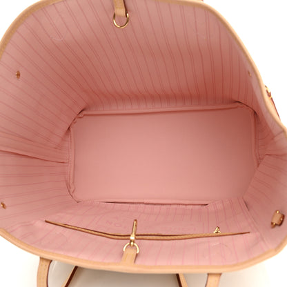Louis Vuitton Damier Azur Neo Neverfull MM Rose Ballerine 5 of 9