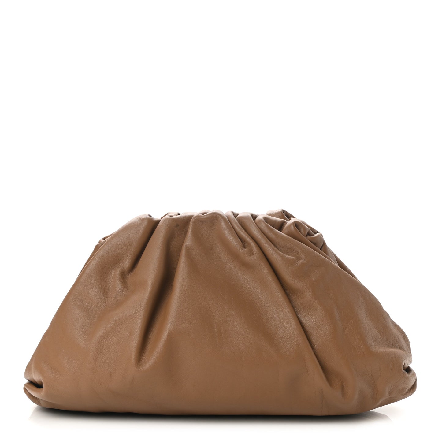 Smooth Butter Calf The Pouch Oversized Clutch Cammello