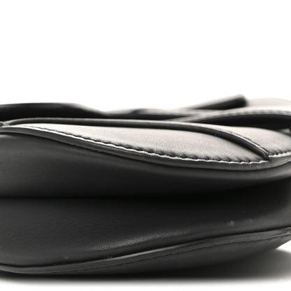 Christian Dior Ultra Matte Calfskin Mini Saddle Bag Black 9 of 10