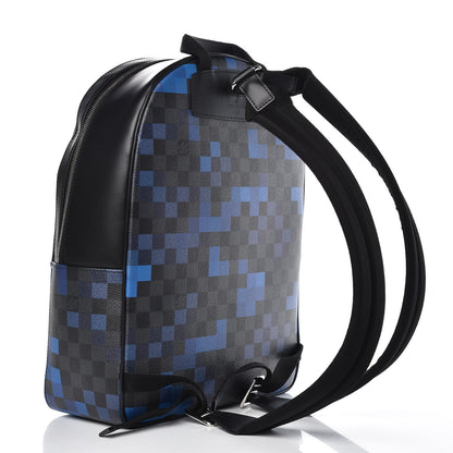 Louis Vuitton Damier Graphite Pixel Josh Backpack Blue 3 of 10