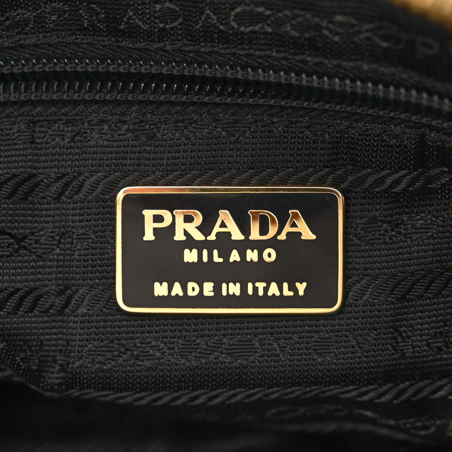 Prada Nylon Tessuto Quilted Shoulder Bag Black 8 of 15