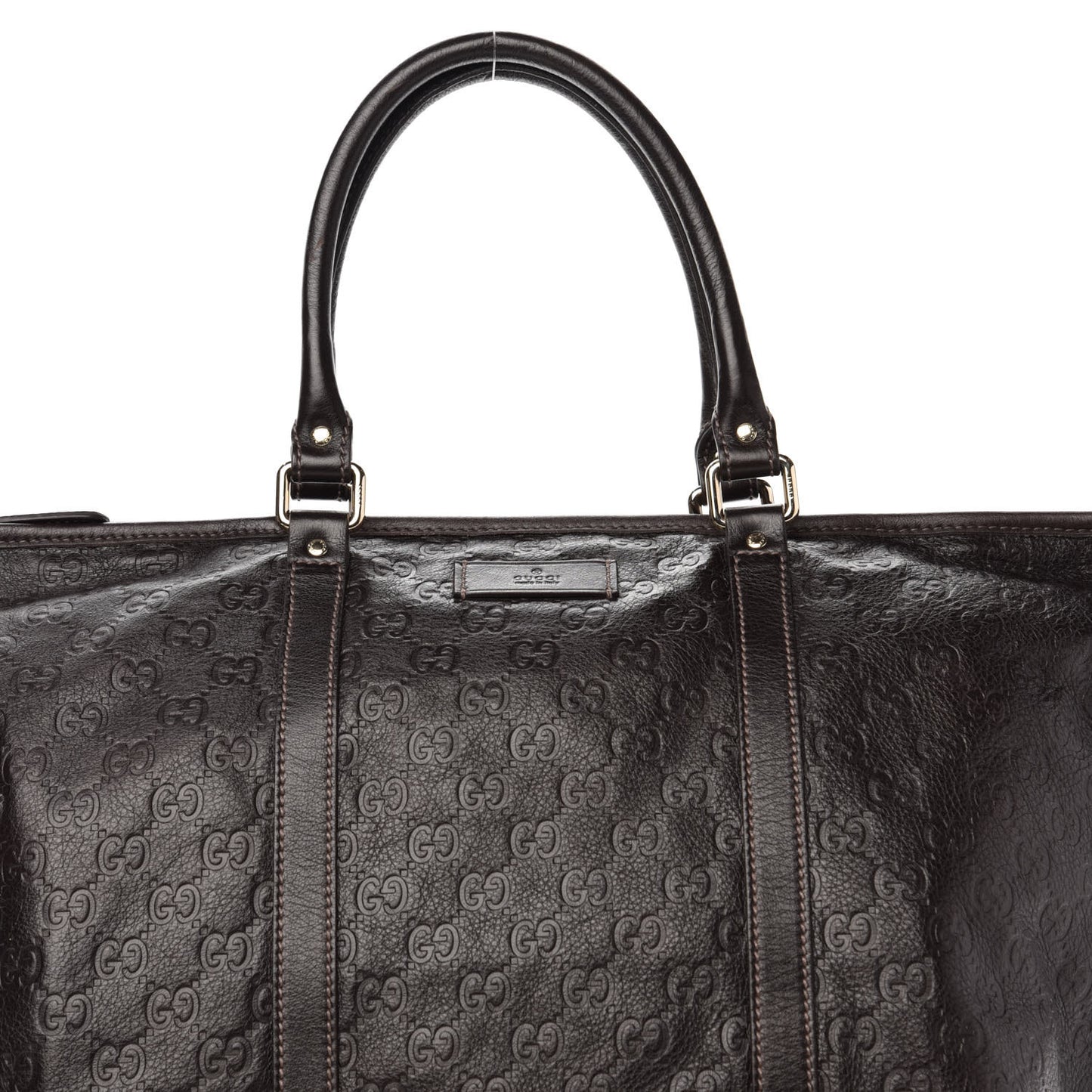 Guccissima Medium Joy Tote Bag Dark Brown