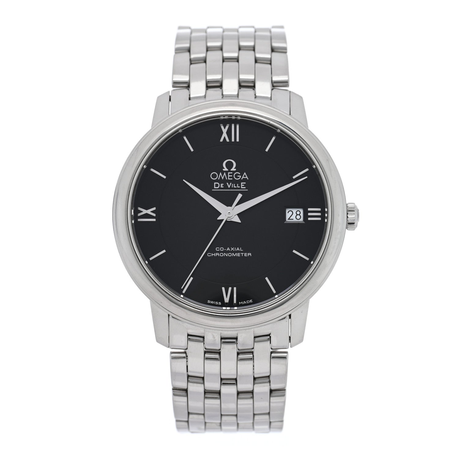 Omega Stainless Steel 36.8mm De Ville Prestige Automatic Watch Black 424.10.37.20.01.001 1 of 5