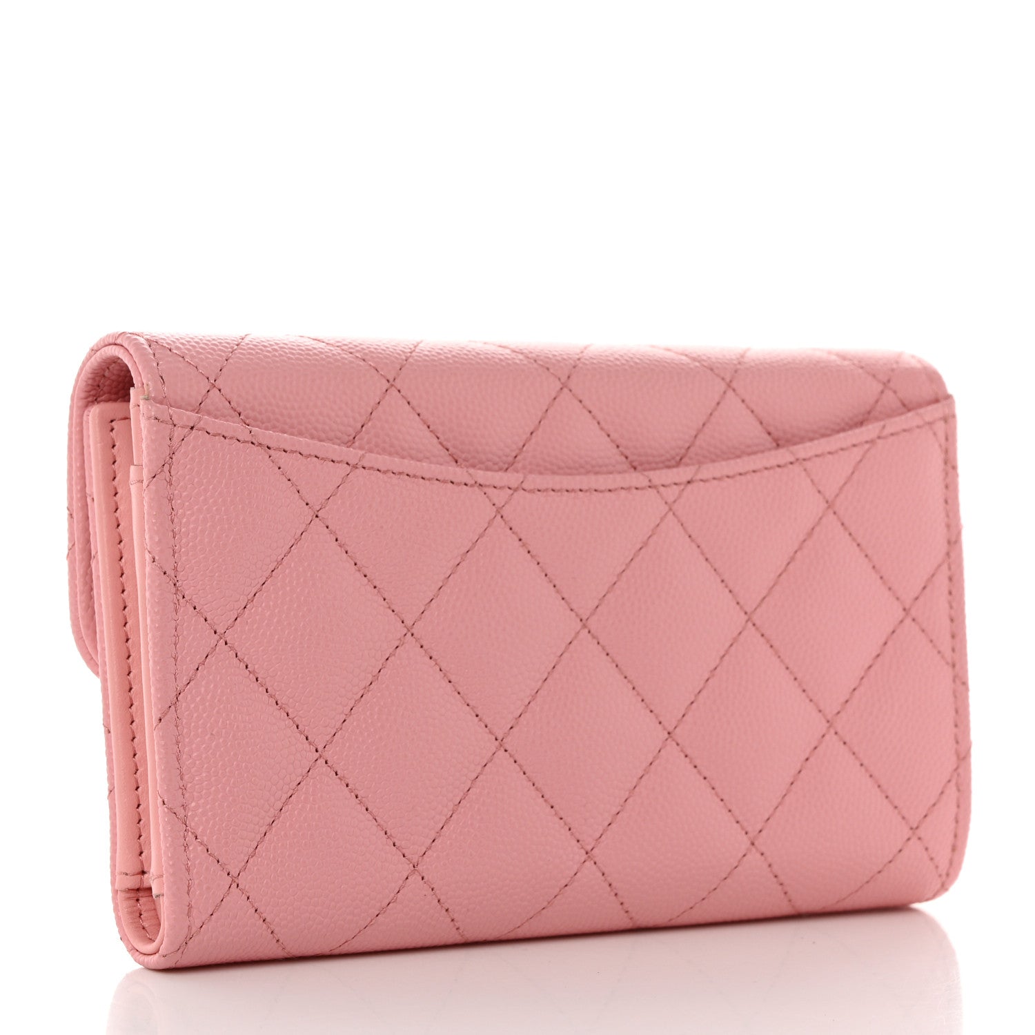 Chanel Caviar Quilted Medium Flap Wallet Pink 3 of 9