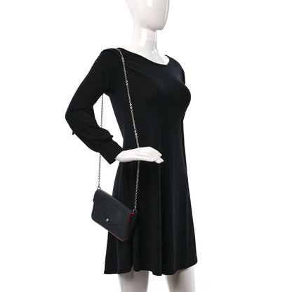 Louis Vuitton Epi Pochette Felicie Black Hot Pink 2 of 9
