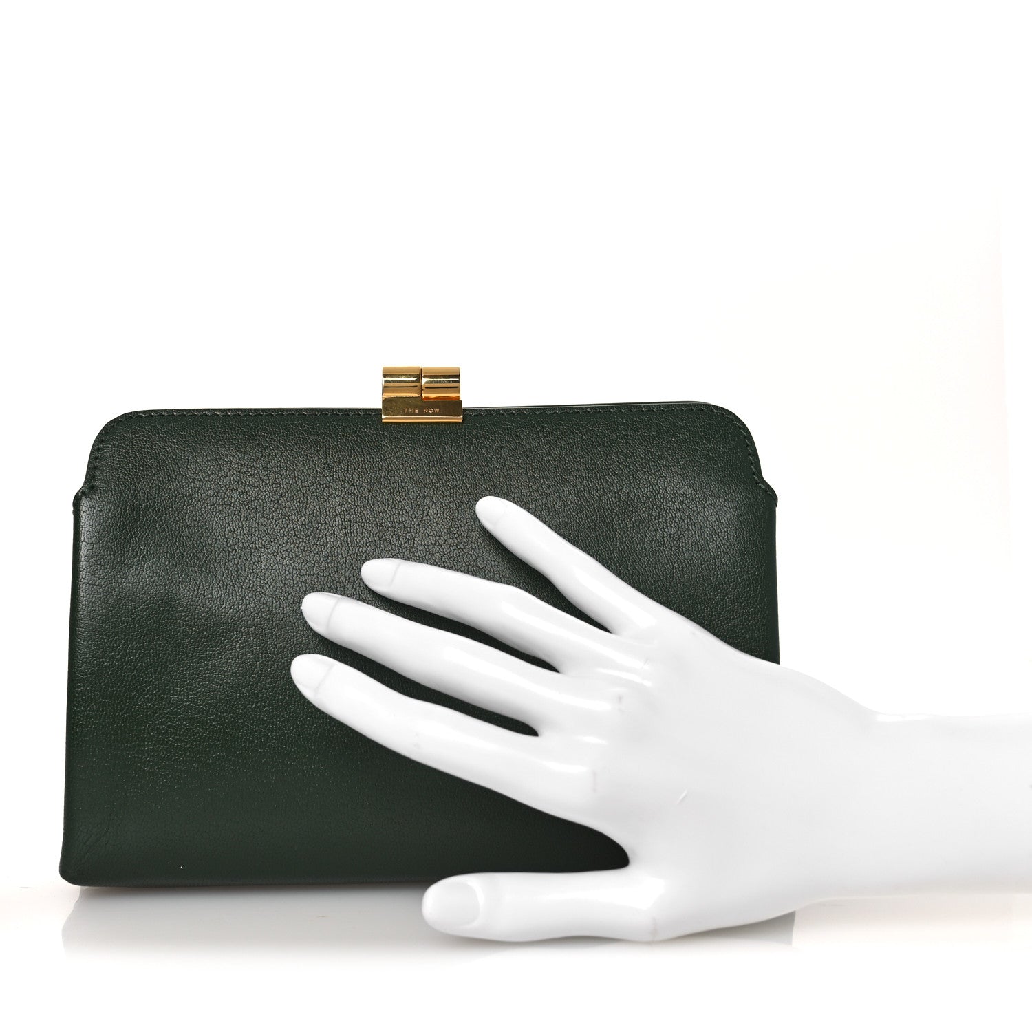 The Row Goatskin Amazon Clutch Seaweed Green 2 of 11