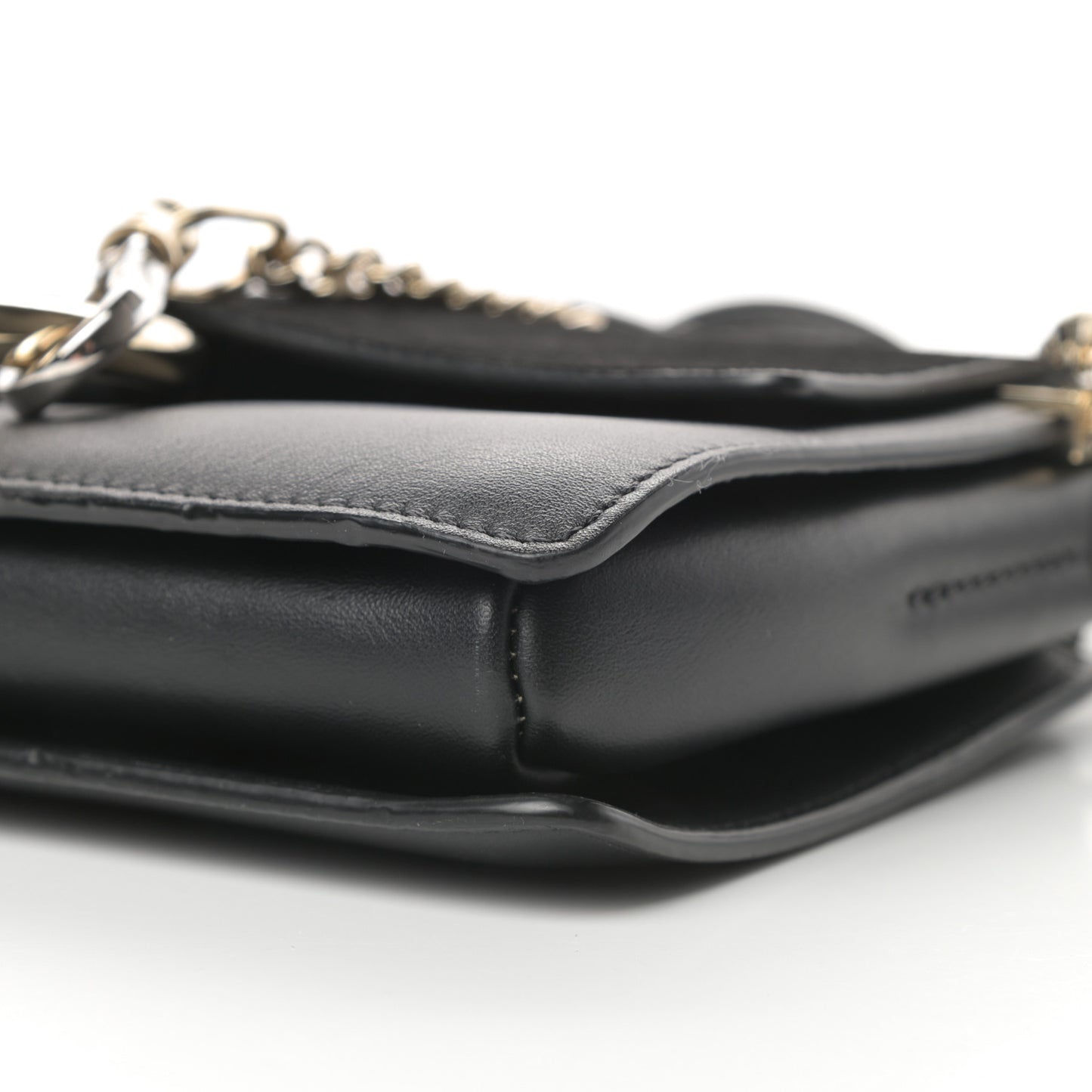 Suede Calfskin Small Faye Shoulder Bag Black
