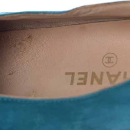 Chanel Suede CC Sneakers 40 Blue 10 of 14