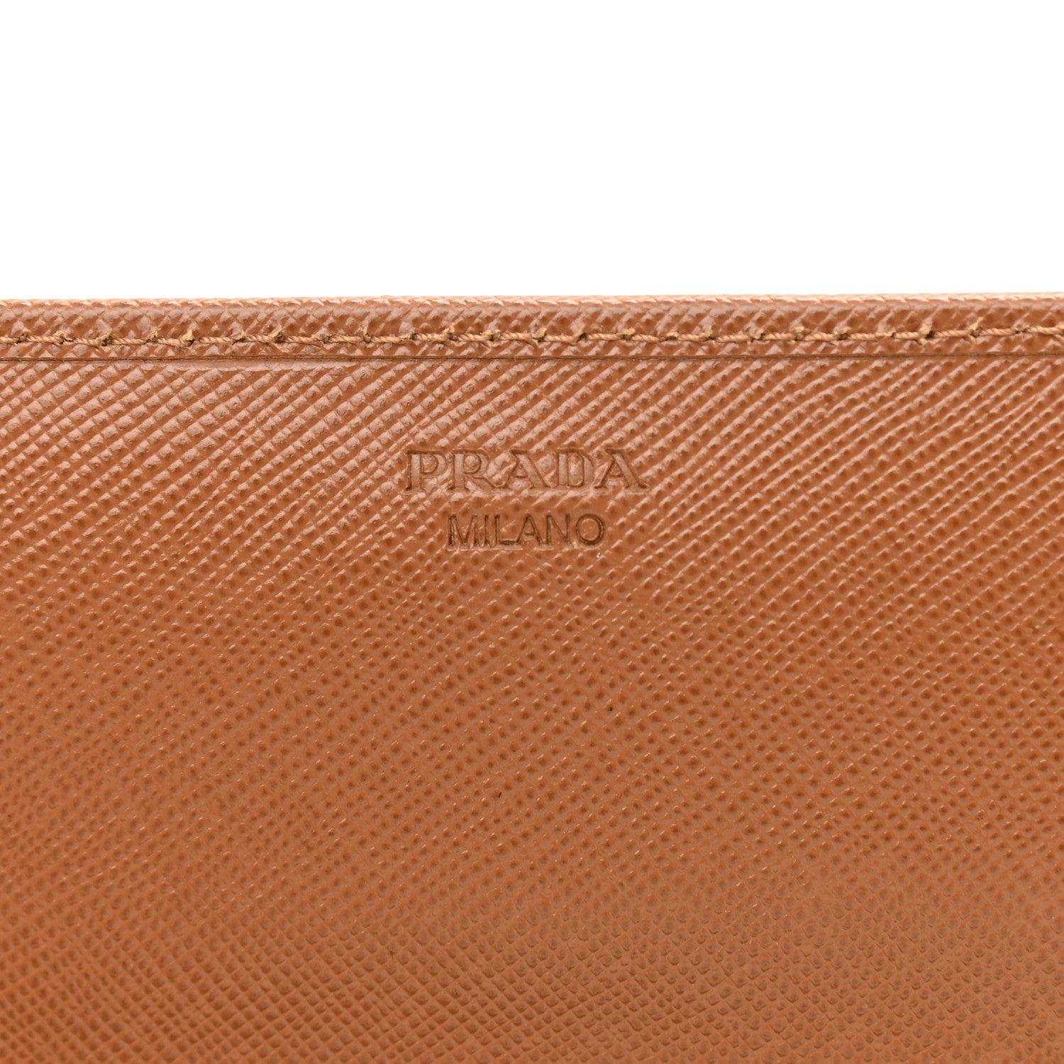 Prada Saffiano Metal Flap Wallet With Strap Caramel 6 of 11