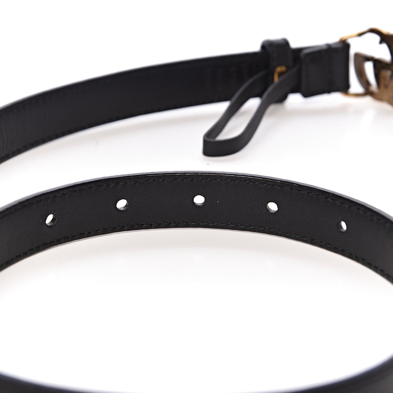 Gucci Calfskin Double G 20mm Belt 65 26 Black 6 of 6
