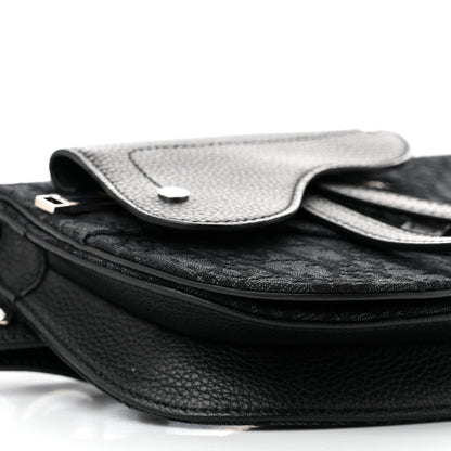 Christian Dior Oblique Saddle Messenger Pouch Black 9 of 10