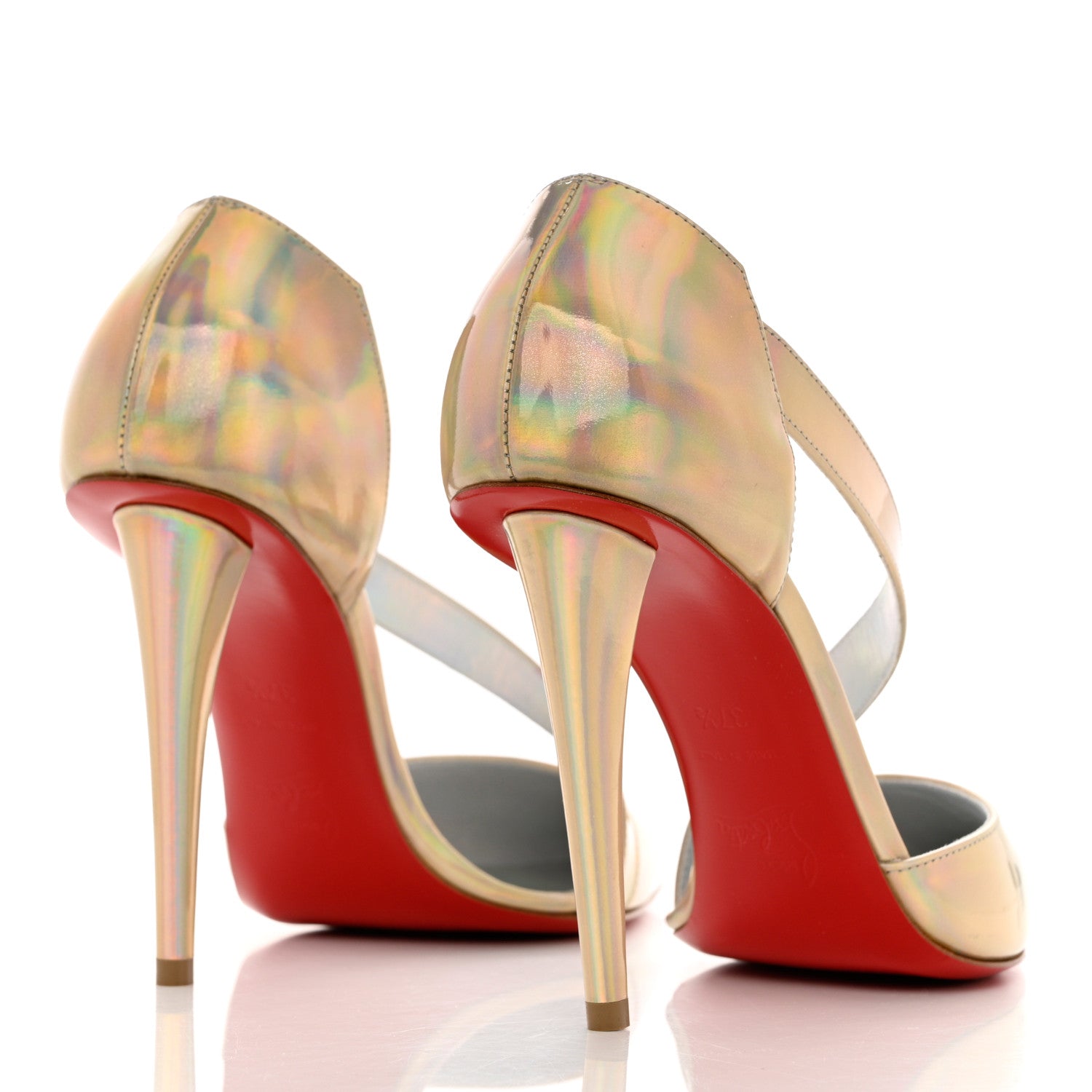 Christian Louboutin Patent Psychic Astridal 100 Pumps 37.5 Gold 6 of 10