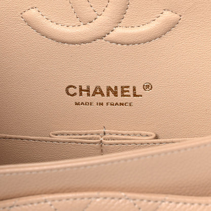 Chanel Caviar Quilted Medium Double Flap Beige 6 of 12