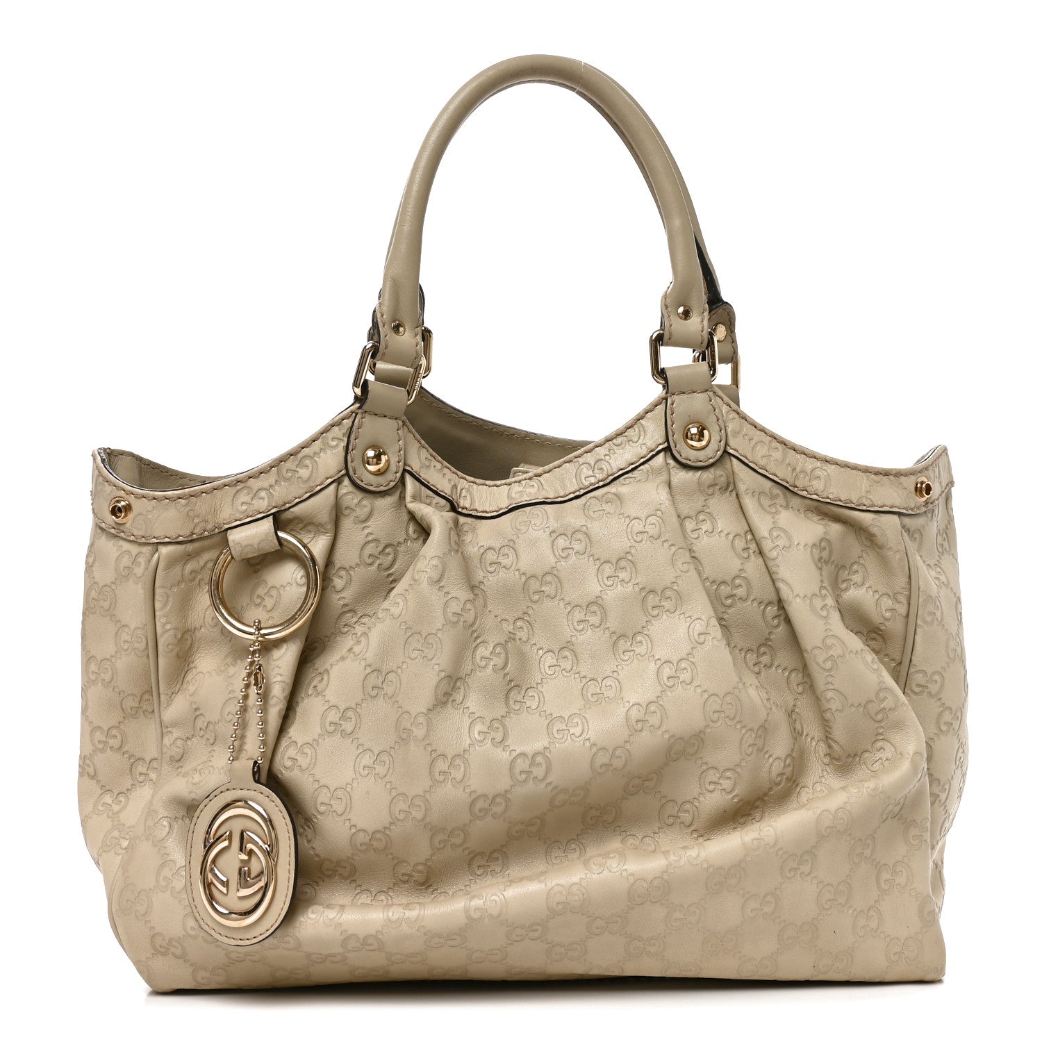 Gucci Guccissima Medium Sukey Tote Mystic White 1 of 10