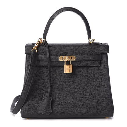 Hermes Togo Kelly Retourne 25 Black 1 of 31