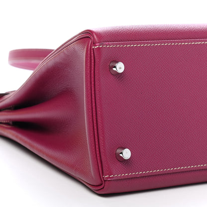 Hermes Epsom Candy Kelly Retourne 32 Tosca Rose Tyrien 20 of 25
