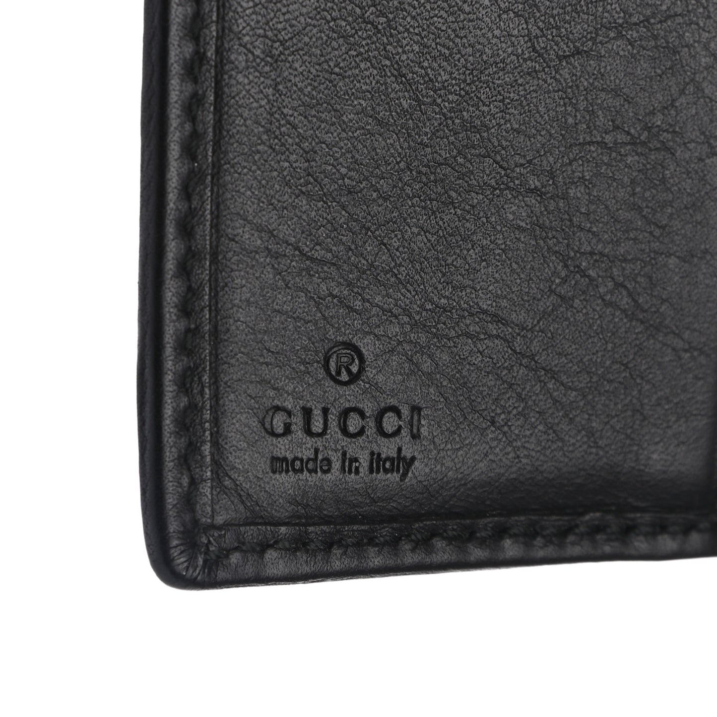 Calfskin Swarovski Crystal Mini GG Sparkling French Flap Wallet Black