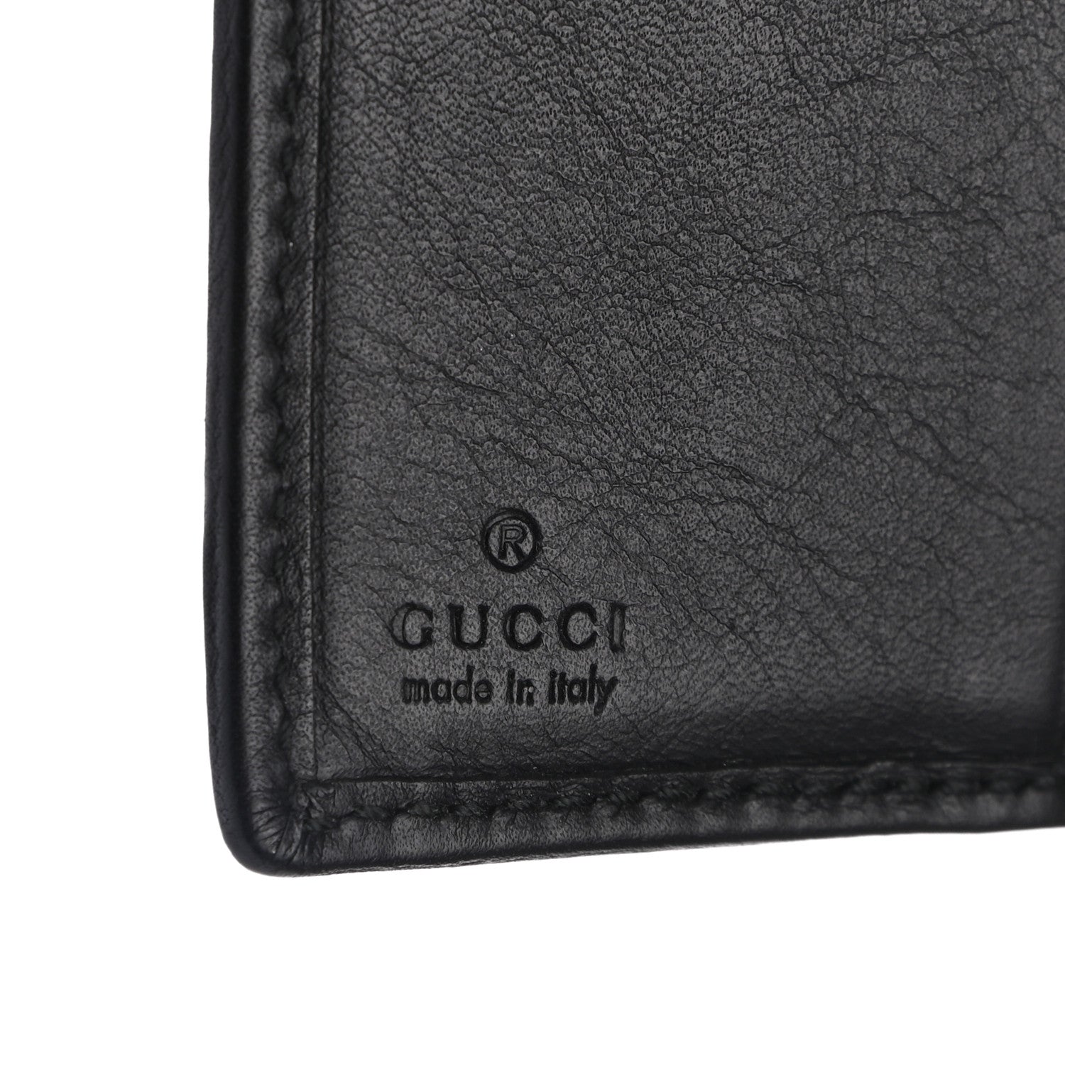 Gucci Calfskin Swarovski Crystal Mini GG Sparkling French Flap Wallet Black 6 of 7