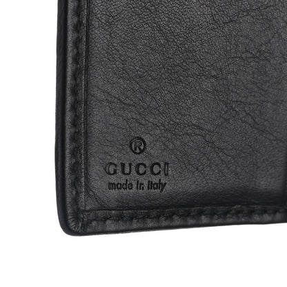 Gucci Calfskin Swarovski Crystal Mini GG Sparkling French Flap Wallet Black 6 of 7