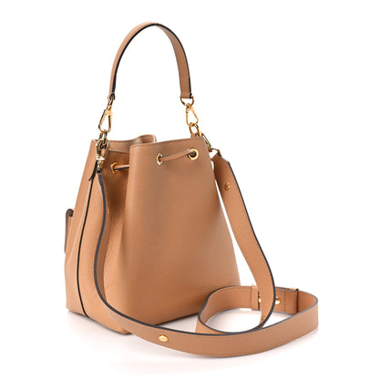 Louis Vuitton Calfskin Lockme Bucket MM Arizona Beige 3 of 8