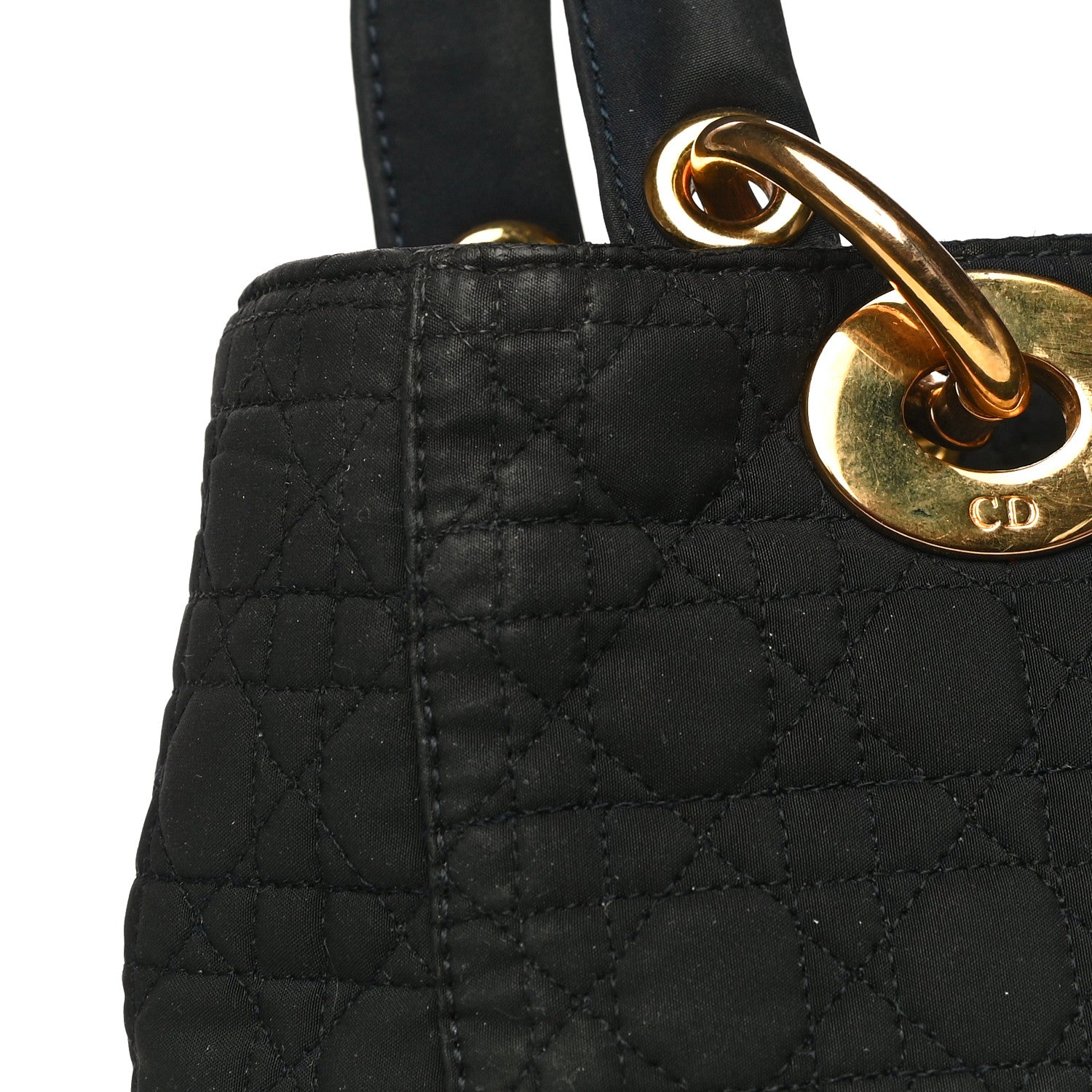 Christian Dior Nylon Cannage Medium Lady Dior Black 21 of 22